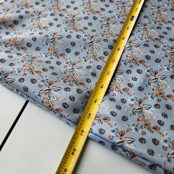 Ann Taylor Blue Brown Black Floral Print Pencil Straight Lined Skirt Pullover M - Picture 4 of 10